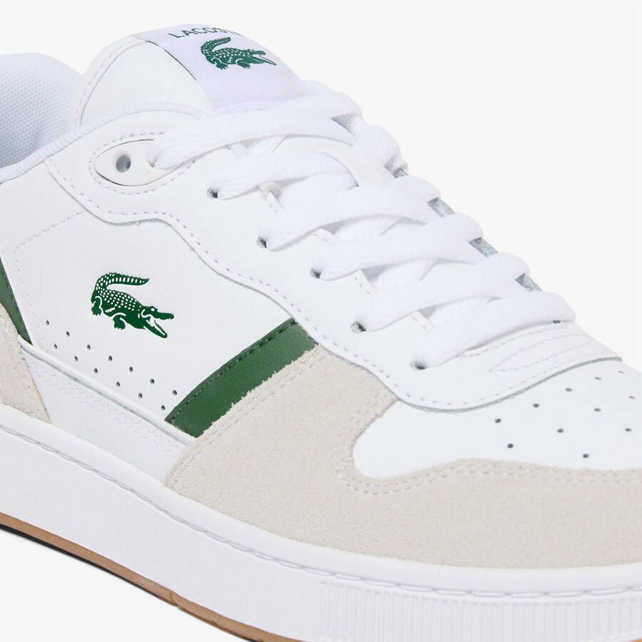 Lacoste T-Clip Set leren sneakers wit groen - Foto 2
