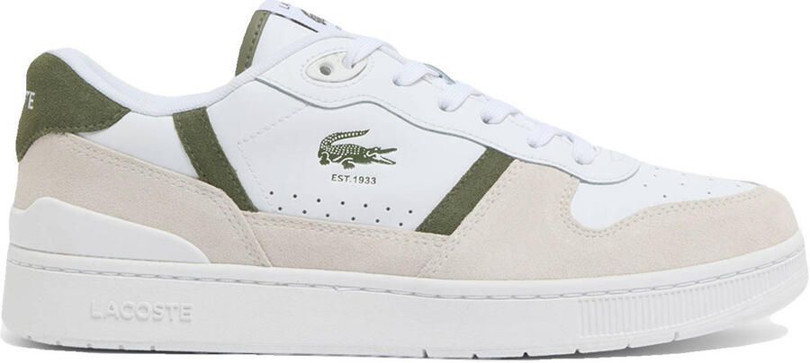 Lacoste T-CLIP SET 126 7 SMA WHT KHK Heren Sneakers wit-khaki
