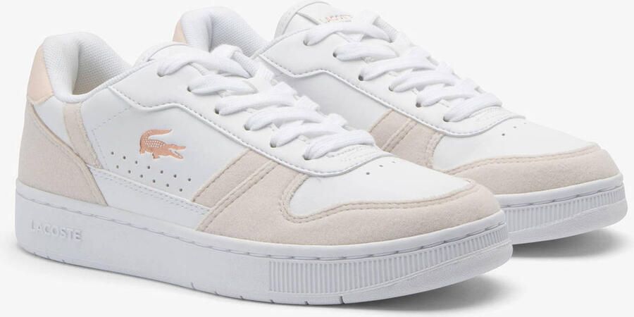 Lacoste T-Clip sneakers wit lichtroze - Foto 3