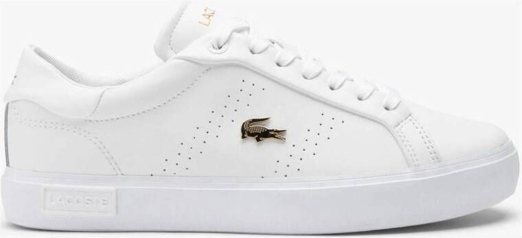 Lacoste T-Clip 2.0 leren sneakers wit goud