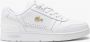 Lacoste Logo Sneaker Mat Leer Label Ingedrukt Vetersluiting White Dames - Thumbnail 1