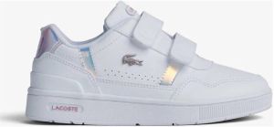 Lacoste T-Clip sneakers wit zilver hologram