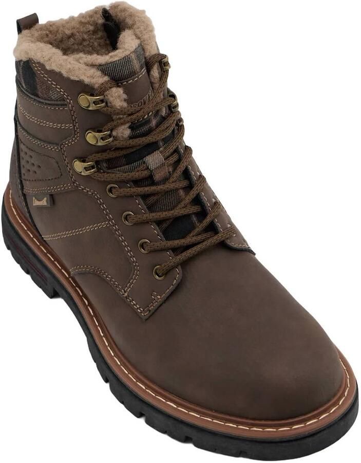 Landrover suèdelook veterboots met profielzool bruin - Foto 3