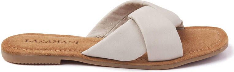 Lazamani 33.505 leren slippers off white