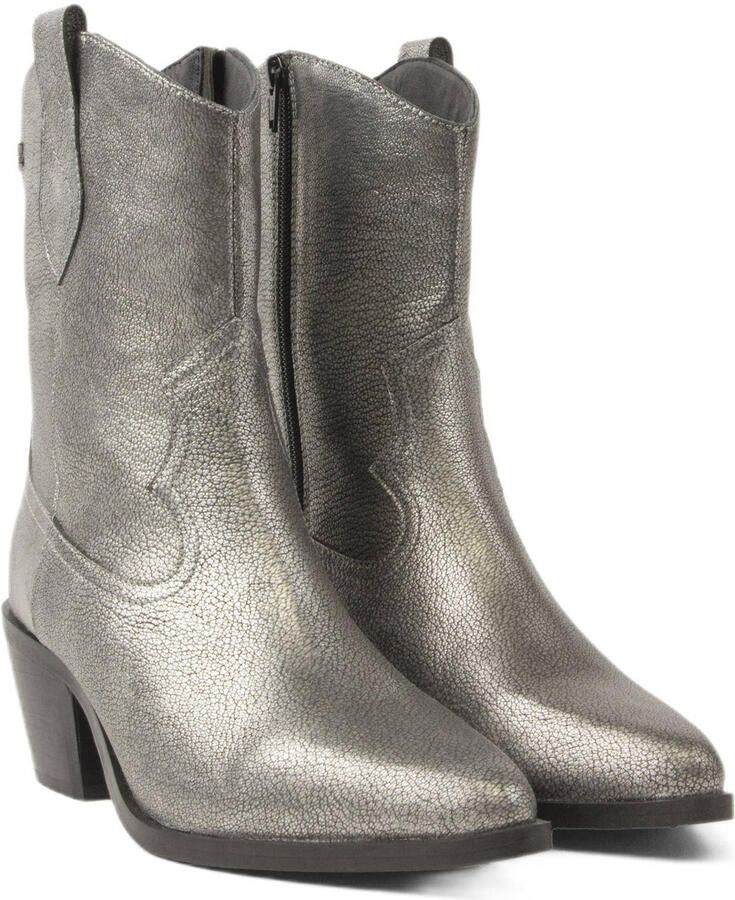 Lazamani Lu Dames Cowboy Laarzen Leer Silver
