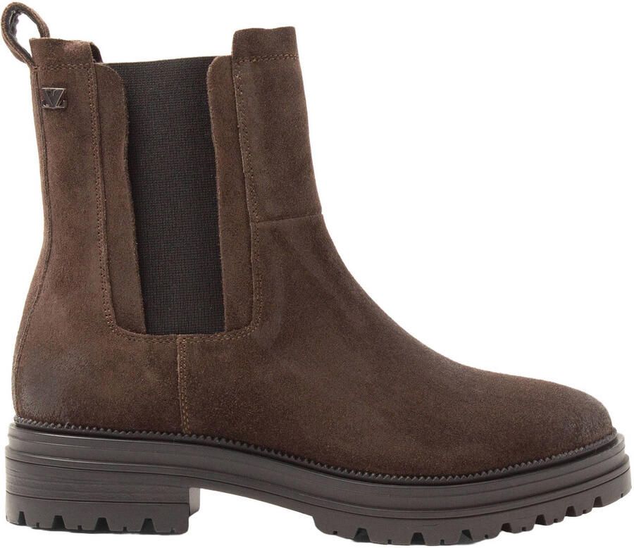 Lazamani Nola suède enkelboots donkerbruin