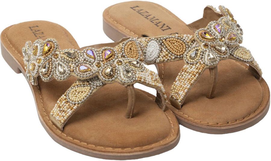Lazamani Pena Dames Teenslippers Beige - Foto 3