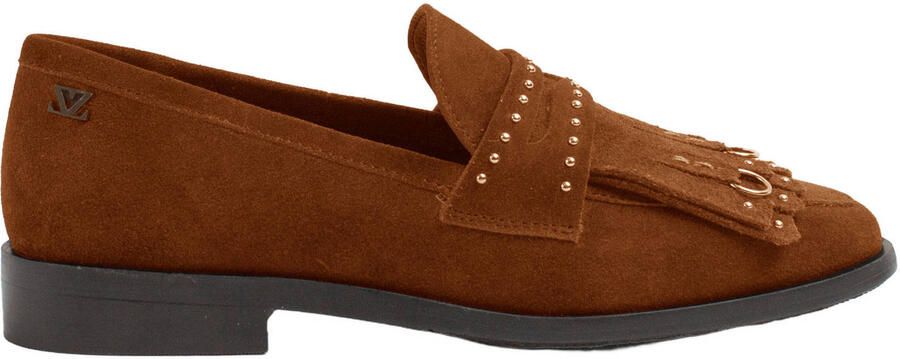 Lazamani Suus leren loafers met franjes cognac