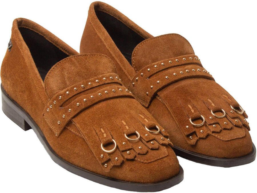 Lazamani Suus leren loafers met franjes cognac - Foto 2