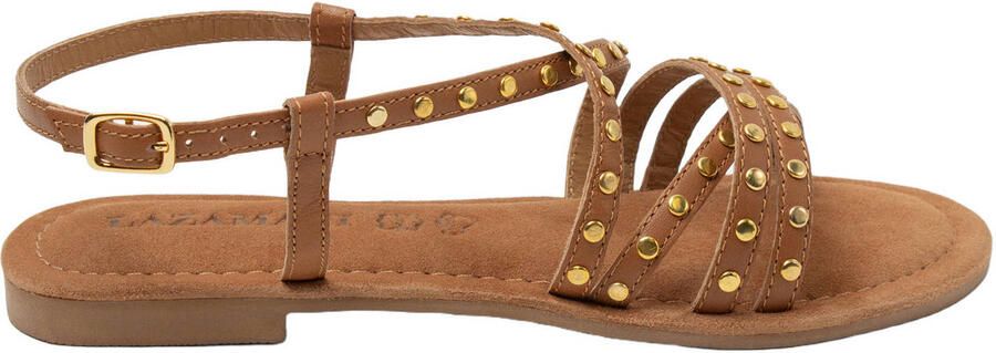 Lazamani Tova Studs Sandalen Dames Cognac