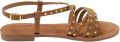Lazamani Tova Studs Sandalen Dames Cognac - Bruin