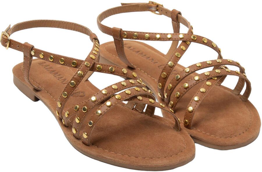 Lazamani Tova Studs Sandalen Dames Cognac - Foto 3