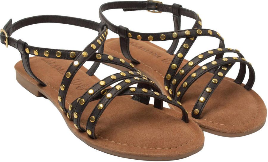 Lazamani Tova leren sandalen met studs zwart - Foto 3