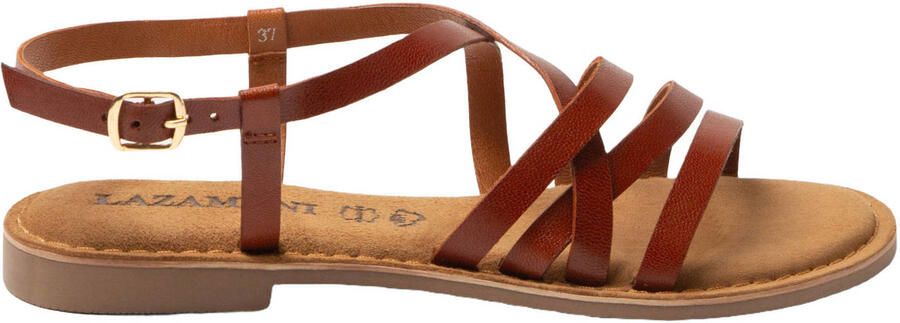 Lazamani Zuza Dames Sandalen Leer Tan