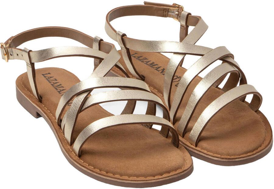 Lazamani Zuza Dames Sandalen Leer Gold - Foto 3