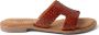 Lazamani leren slippers cognac - Thumbnail 1