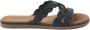 Lazamani ladies woven mules Zwart Leer Geen Dames - Thumbnail 1