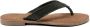 Lazamani Leren slippers met strass-steentjes Zwart Leer Teenslippers Dames - Thumbnail 1