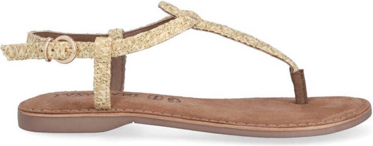 Lazamani Dia Dames Sandalen Raffia Gold