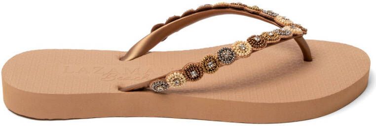 Lazamani Mallorca Beach Dames Slippers Beige
