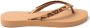 Lazamani teenslippers met kraaltjes en panterprint beige - Thumbnail 1
