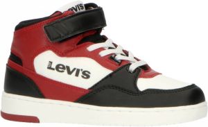 Levi's Kids Block Mid K hoge sneakers zwart rood