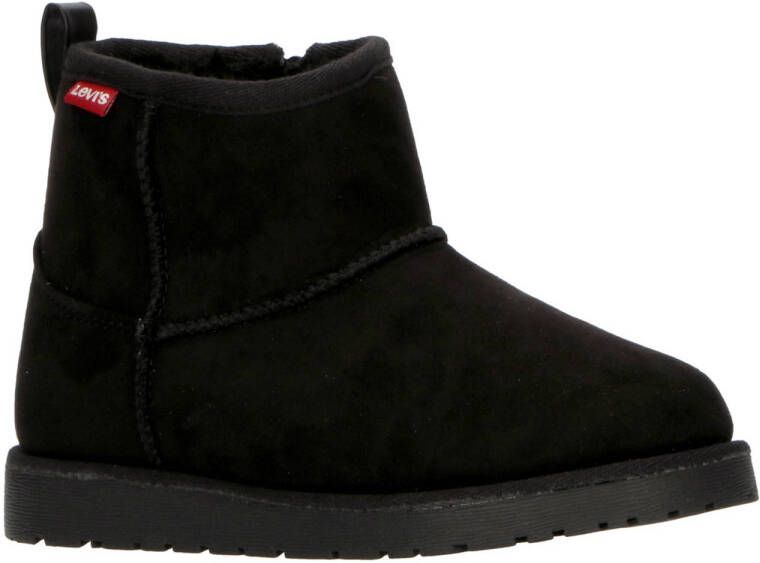 Levi's Kids New Wave Mid Zip Fur K enkelboots zwart