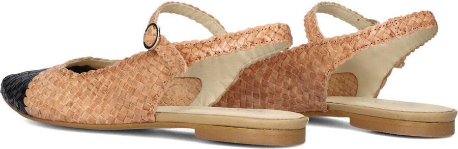 LINA LOCCHI Ballerina Dames Gevlochten Combi Ballerina Met Bandje Maat: 37 Materiaal: Leer Kleur: Beige - Foto 3