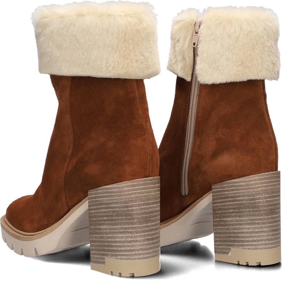 LINA LOCCHI Enkellaarsjes Dames L1189 Maat: 39 Materiaal: Suède Kleur: Cognac