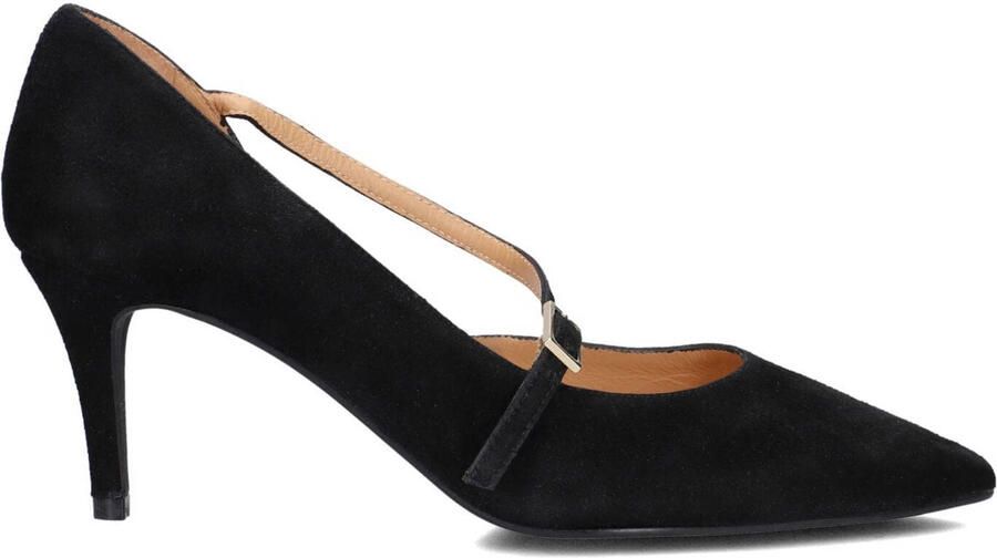 Lina Locchi Pumps Stiletto Dames Damesschoenen Suède Naaldhak hoogte 8 cm L1213 Zwart