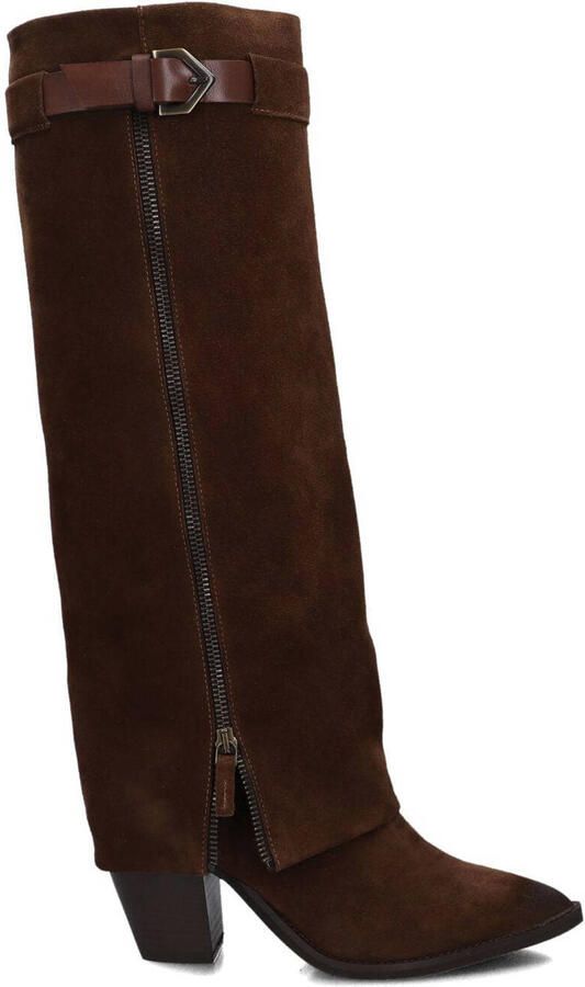LINA LOCCHI Hoge Laarzen Dames Aw448 Maat: 40 Materiaal: Suède Kleur: Bruin