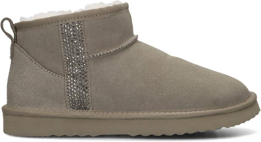 LINA LOCCHI Vachtlaarzen Dames Extreme Glitter Low Suède Taupe