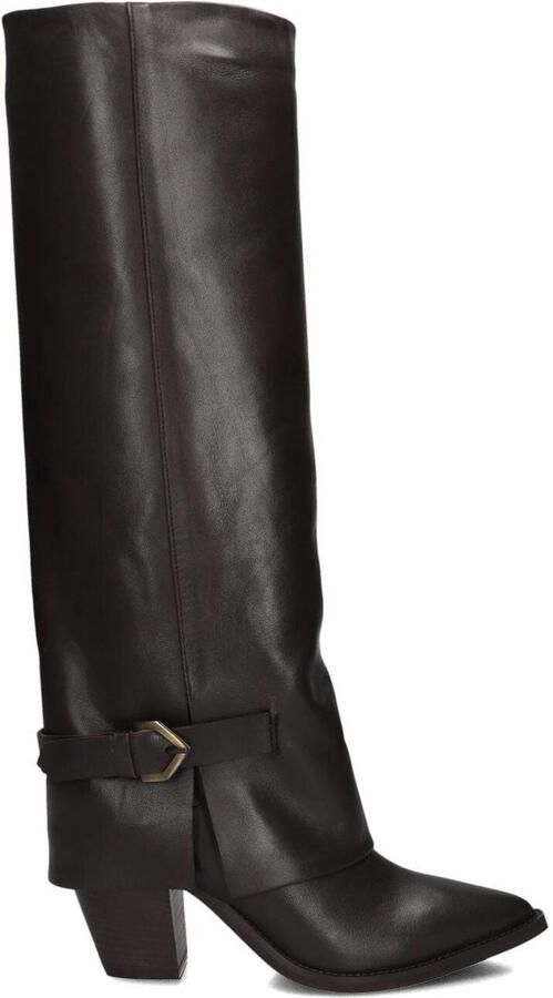 LINA LOCCHI Hoge Laarzen Dames Mw030 Maat: 36 Materiaal: Leer Kleur: Bruin