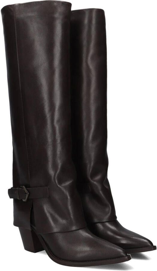 LINA LOCCHI Hoge Laarzen Dames Mw030 Maat: 36 Materiaal: Leer Kleur: Bruin - Foto 3
