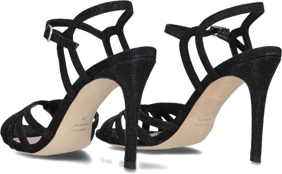 Lina Locchi Sandalen Dames Damesschoenen Leer Glitter Naaldhak hoogte L1122 Zwart - Foto 3