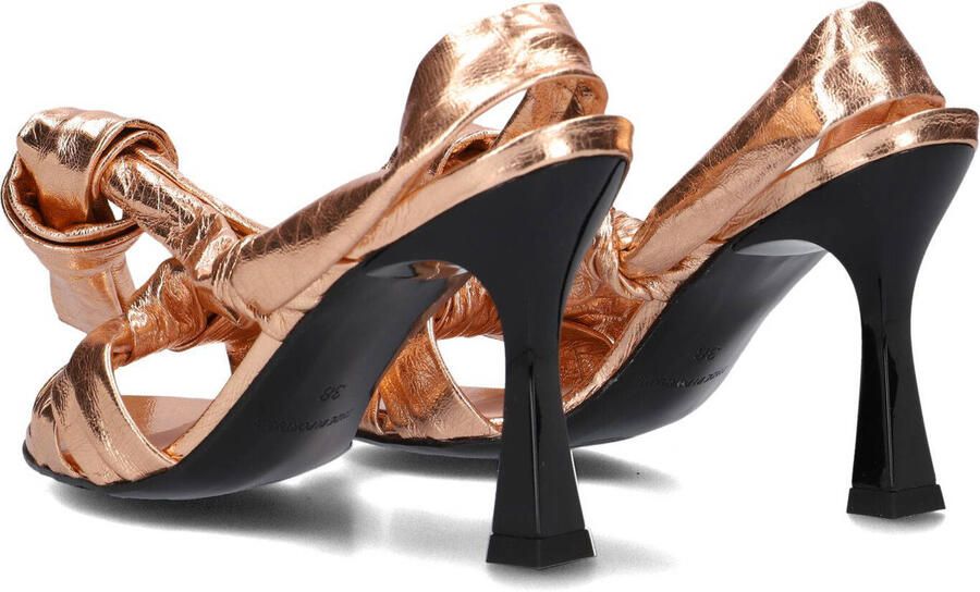 Lina Locchi Sandalen Dames Damesschoenen Leer Blokhak hoogte L1305 Rose goud - Foto 2
