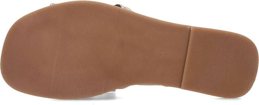 Lina Locchi Slippers Dames Sandalen Instappers Damesschoenen Leer Blokhak 126230477 Goud - Foto 2