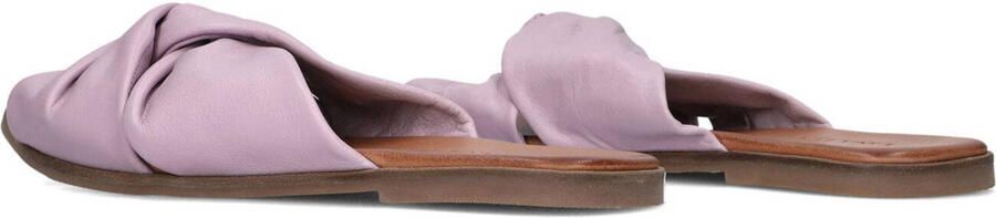 Lina Locchi Slippers Dames Sandalen Instappers Damesschoenen Leer Blokhak 126230477 Lila combi - Foto 3