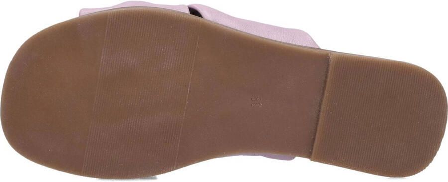 Lina Locchi Slippers Dames Sandalen Instappers Damesschoenen Leer Blokhak 126230477 Lila combi - Foto 2