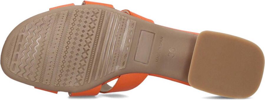 LINA LOCCHI Slippers Dames Led Knoop Slipper Maat: 36 Materiaal: Leer Kleur: Oranje - Foto 2