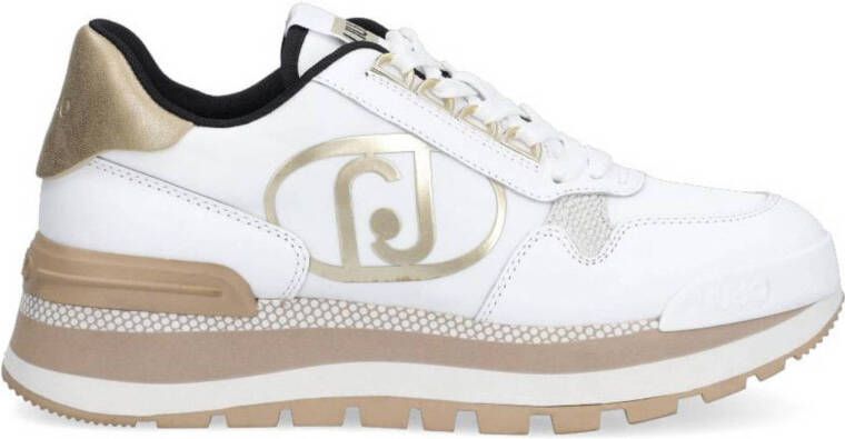 Liu Jo AMAZING 15 leren sneakers wit goud