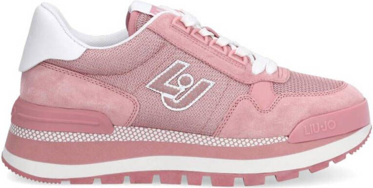 Liu Jo Amazing 16 suède sneakers roze