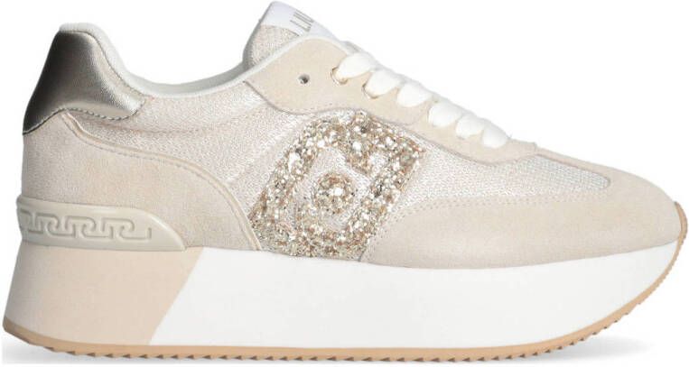 Liu Jo Dreamy 02 leren sneakers ecru goud