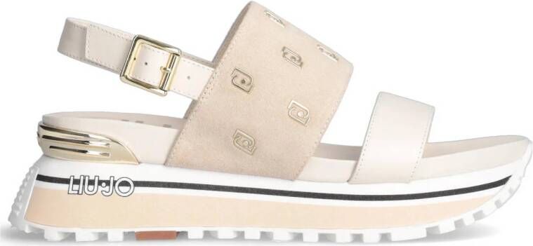 Liu Jo leren sandalen beige