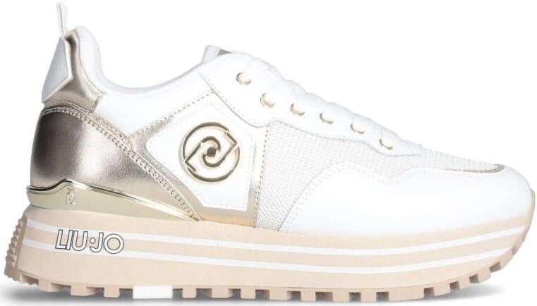 Liu Jo Maxi Wonder Sneaker Wit Goud White Dames