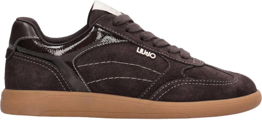 Liu Jo Connor 01 suède sneakers bruin