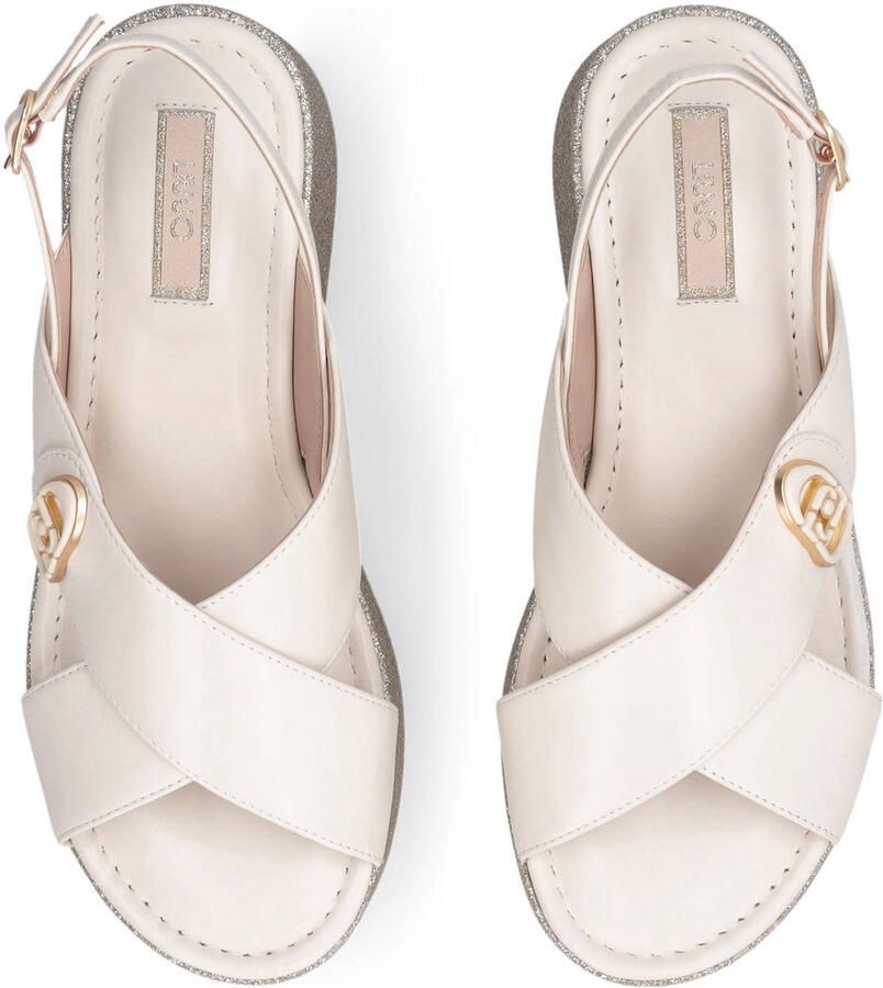 Liu Jo leren sandalen ecru zilver - Foto 2