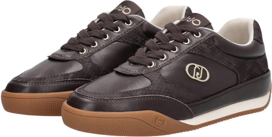 Liu Jo Lewis 01 leren sneakers bruin - Foto 3