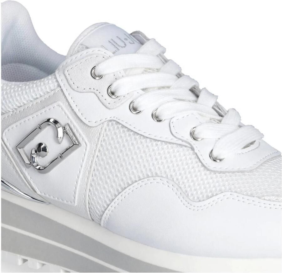 Liu Jo Witte leren sneakers met metalen details White Dames - Foto 2
