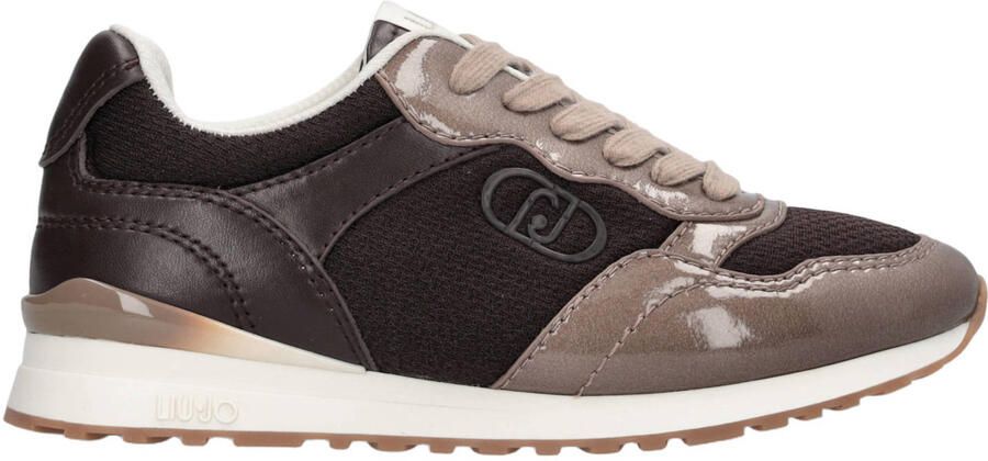 Liu Jo Maxi Wonder Low 02 Bis leren sneakers mokka